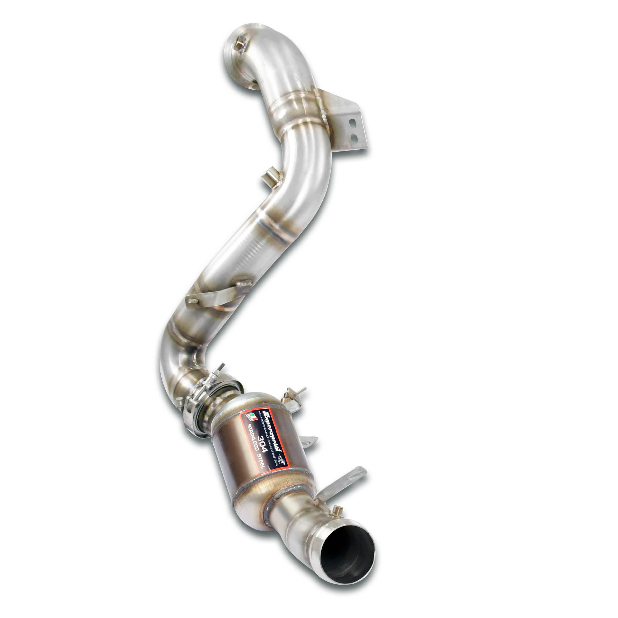 Downpipe Links + Sport Metallkatalysator 100CPSI WRC Ersetzt den Primär-Kat (-Primärkat-Entfall + GPF)