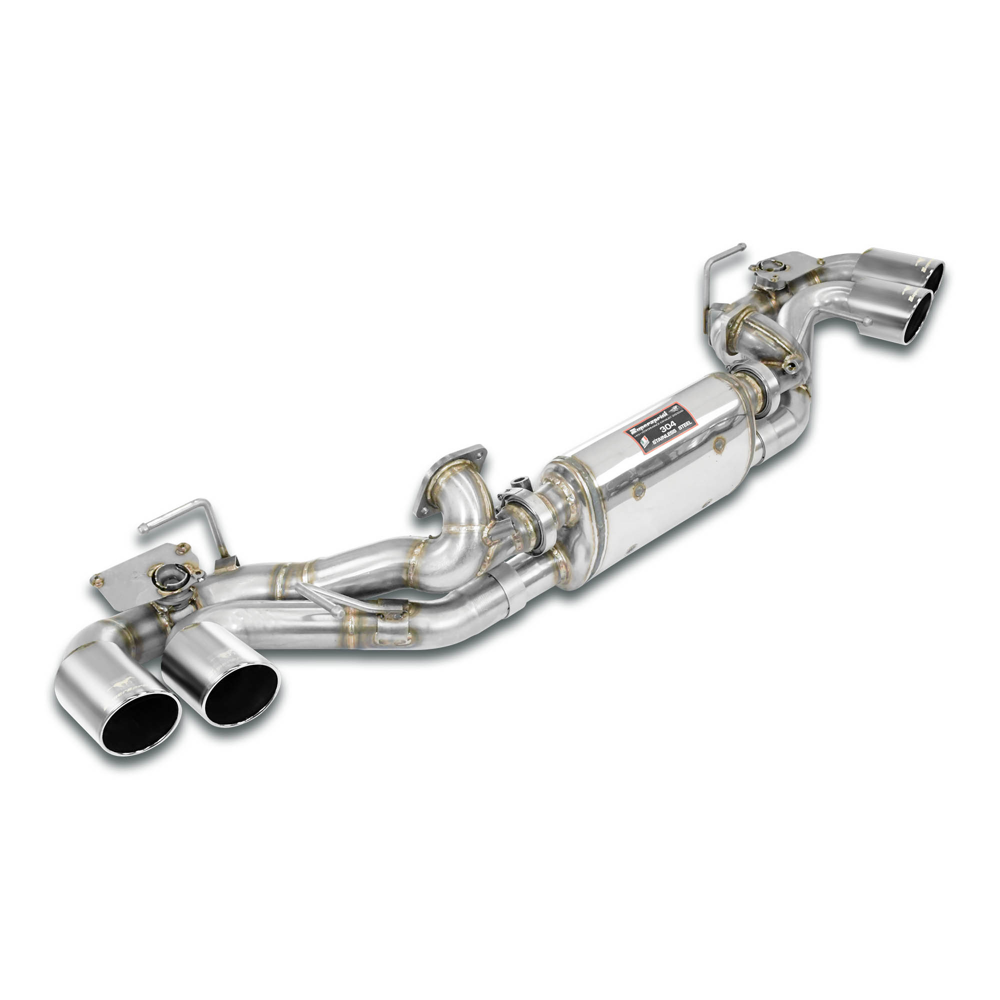 Rear exhaust right - left with valves, 4 endpipes OO 100