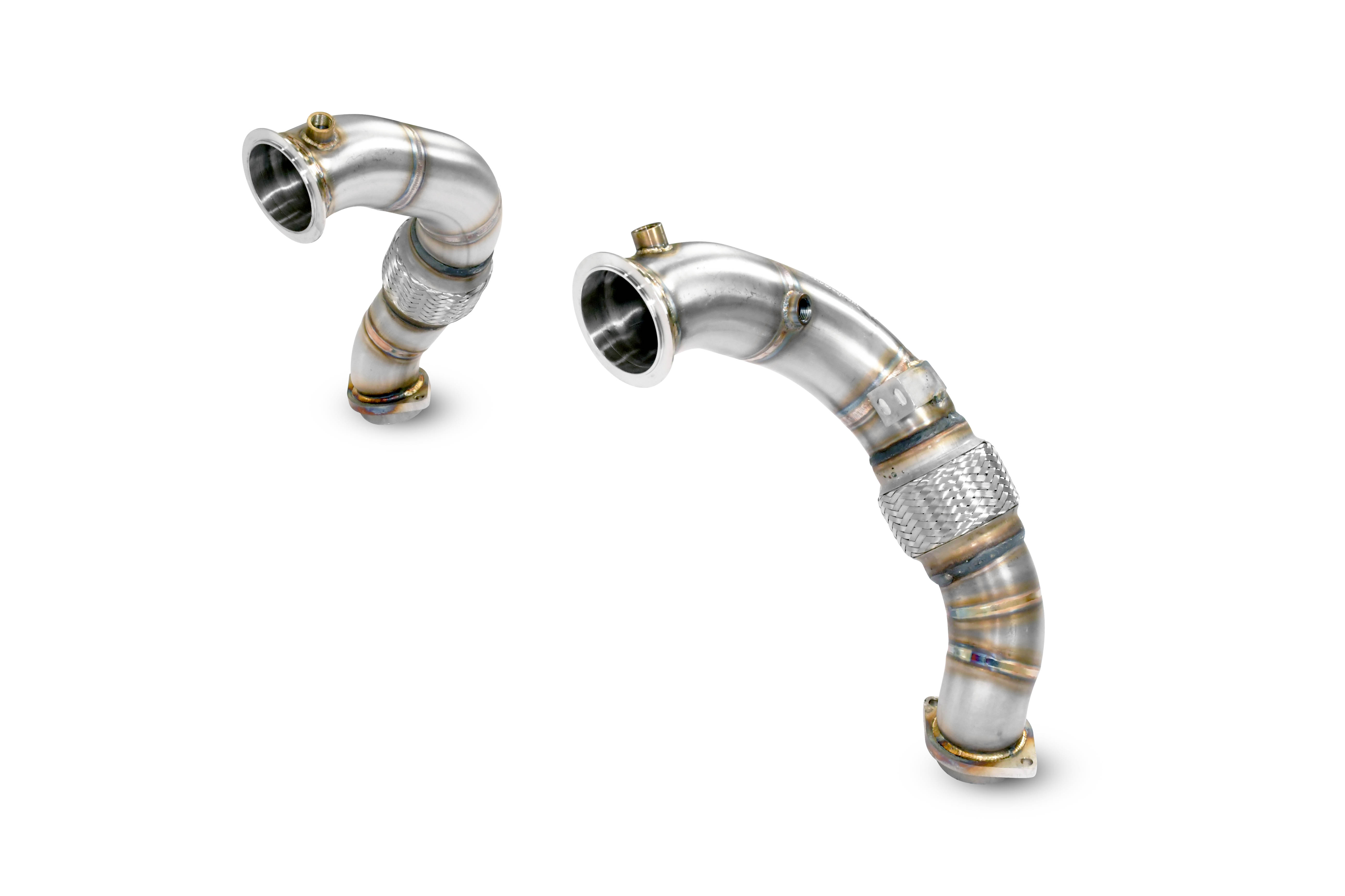 Turbo downpipe kit Right - Left  (Replaces catalytic converter)