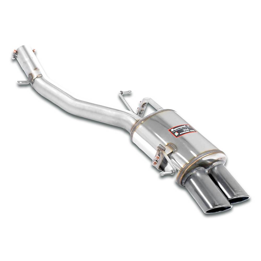 Rear exhaust Right 100x75 "Gun Metal Grey"