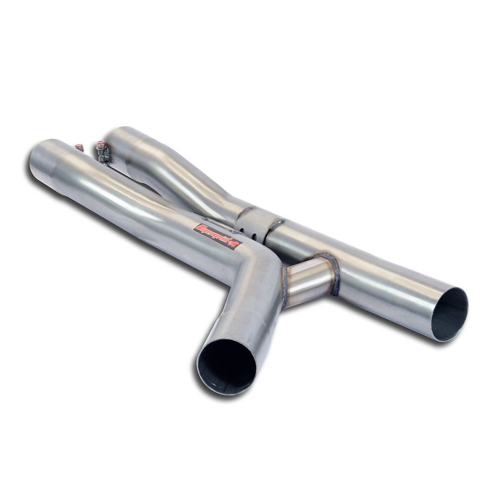 J-Pipe Touring Package Deletes the secondary catalytics + mid resonators Accepts the Std - Oem muffler