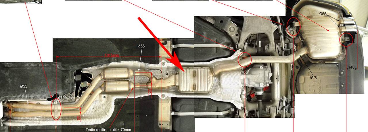 Centre pipe (Replaces OEM centre exhaust)