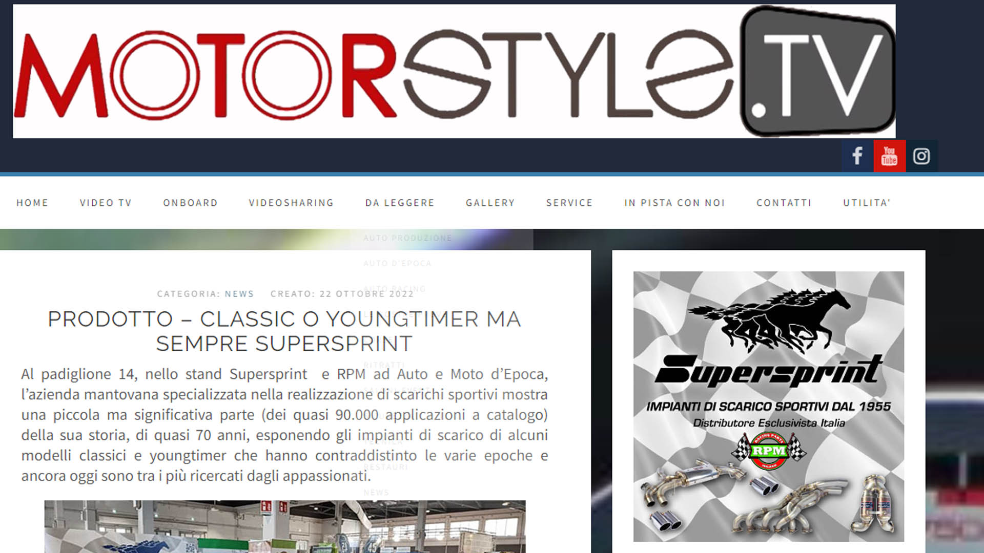 Ringraziamo Motorstyle.tv del bellissimo articolo che siamo lieti di condividere