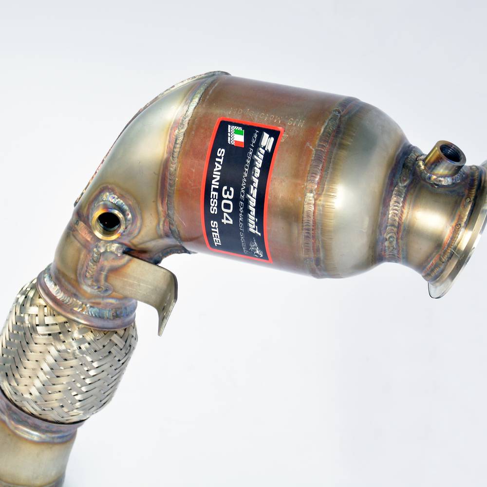 Turbo downpipe + Sport Metallkatalysator Rechts