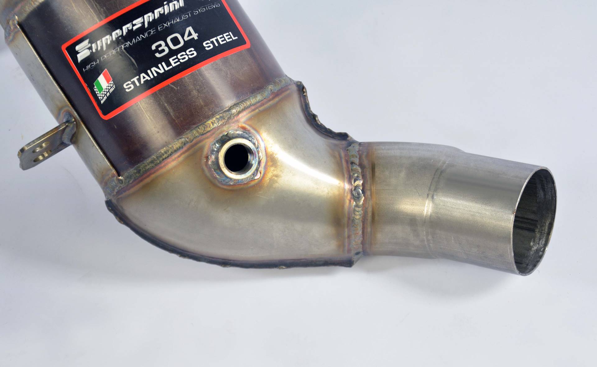 Downpipe sinistro + Catalizzatore metallico 200CPSI