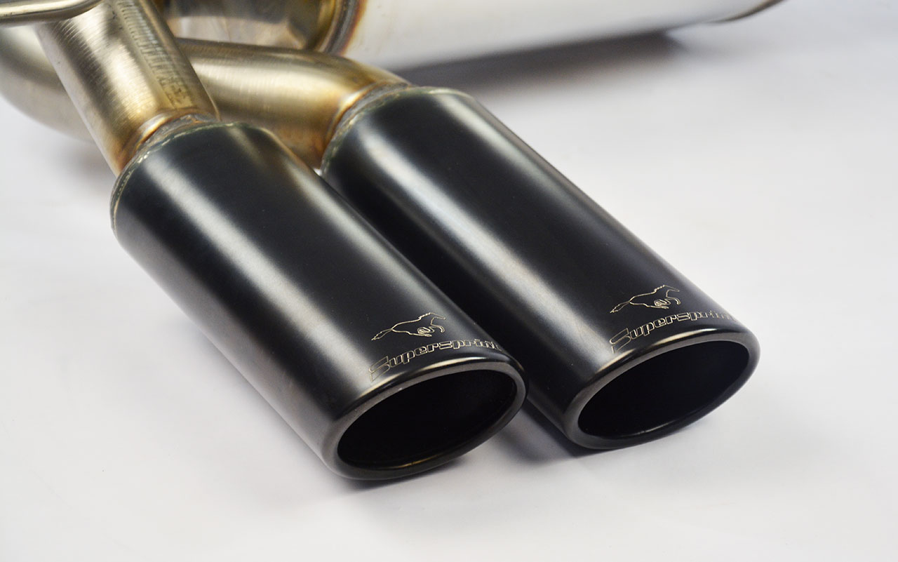 Rear exhaust 90x70 Gun Metal Grey