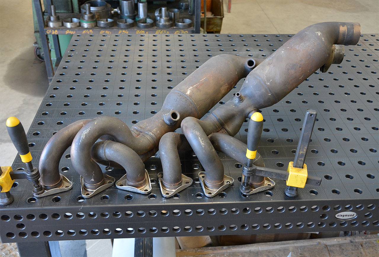 Metallic catalytic converter HJS, 100CPSI kit for OEM headers (Weld on connection)
