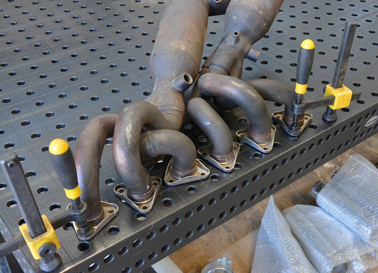 Metallic catalytic converter HJS, 100CPSI kit for OEM headers (Weld on connection)