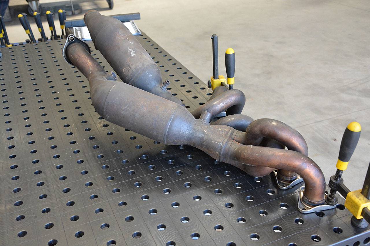 Metallic catalytic converter HJS, 100CPSI kit for OEM headers (Weld on connection)