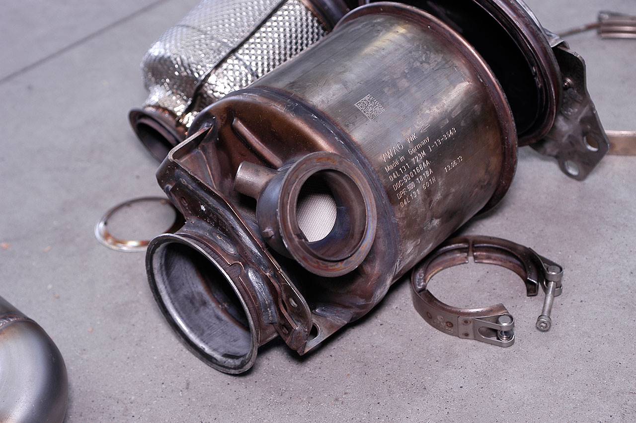 Turbo Downpipe (replaces diesel soot filter) With sensor bungs (Euro 6 engine)