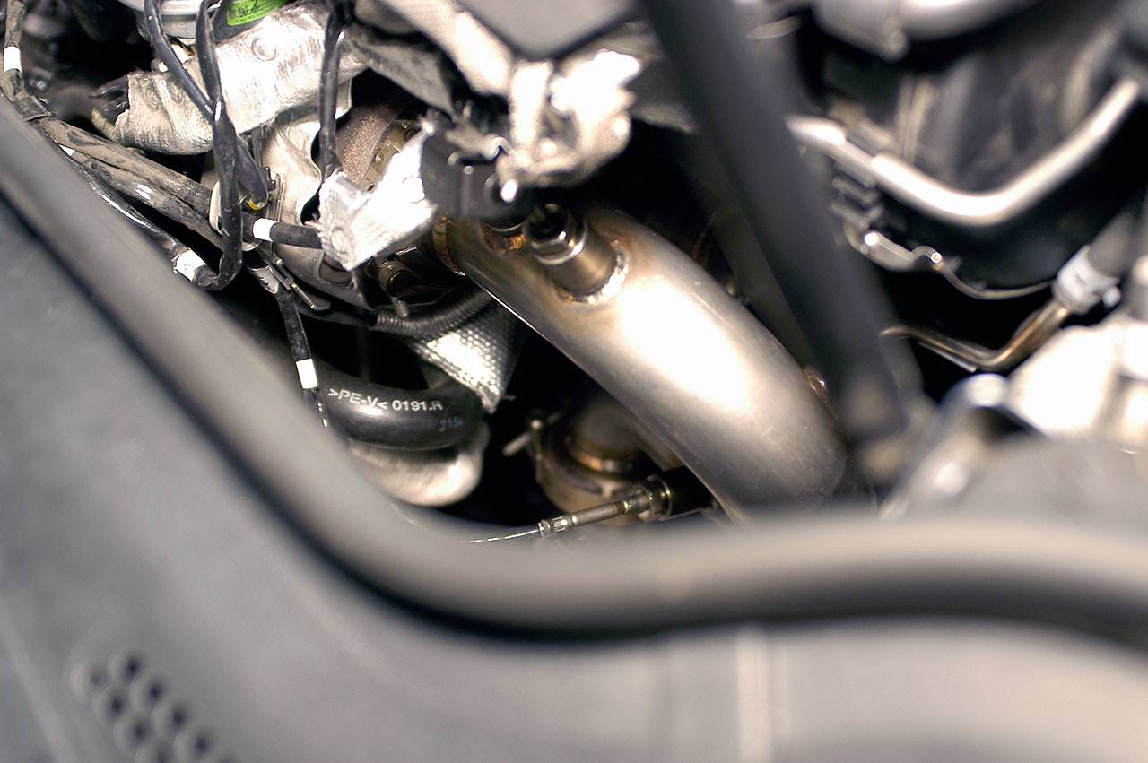 Turbo Downpipe (replaces diesel soot filter) With sensor bungs (Euro 6 engine)