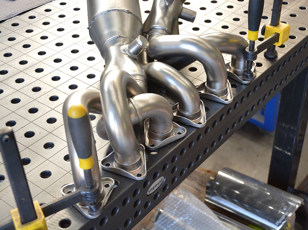 Metallic catalytic converter HJS, 100CPSI kit for OEM headers (Weld on connection)