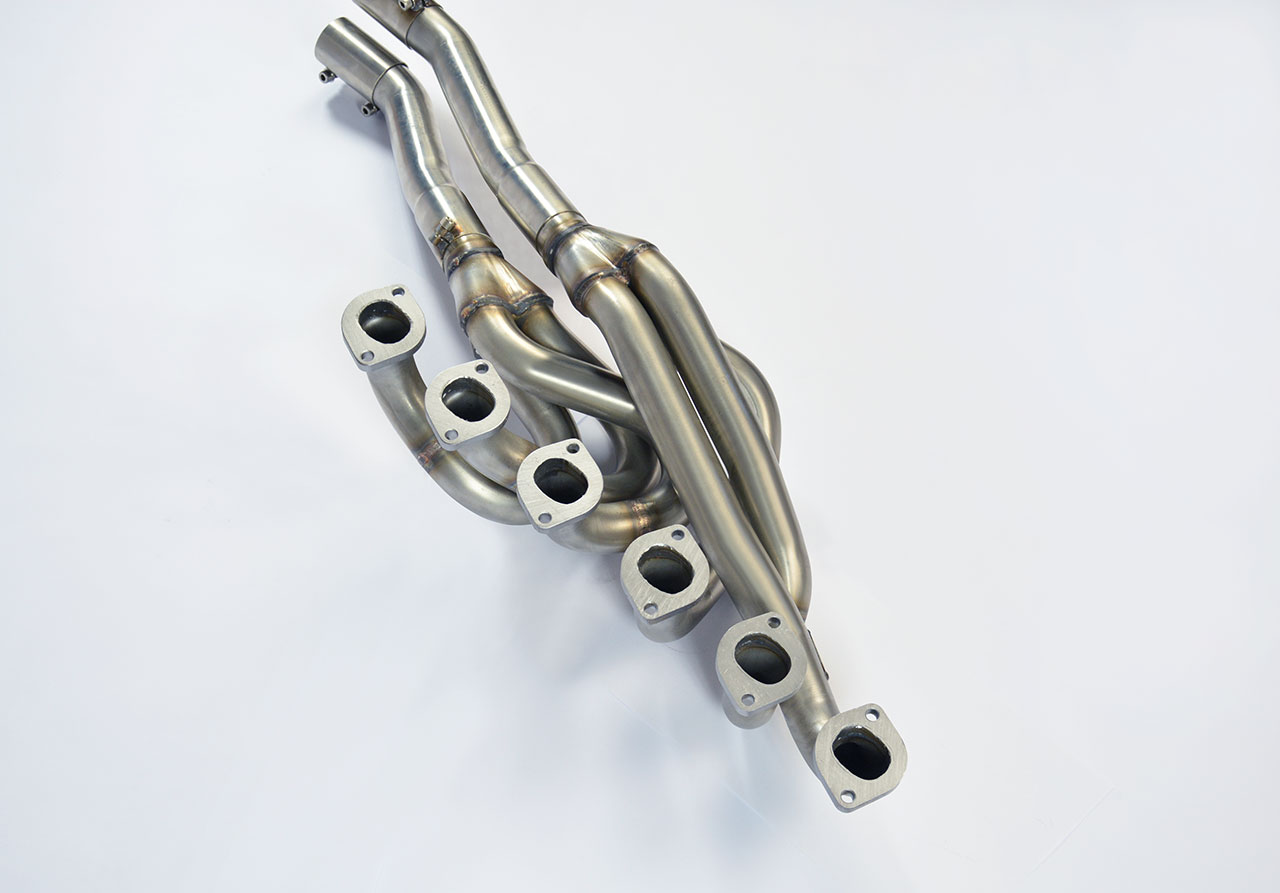 Manifold + connecting pipes for OEM catalytic converter (Left Hand Drive)