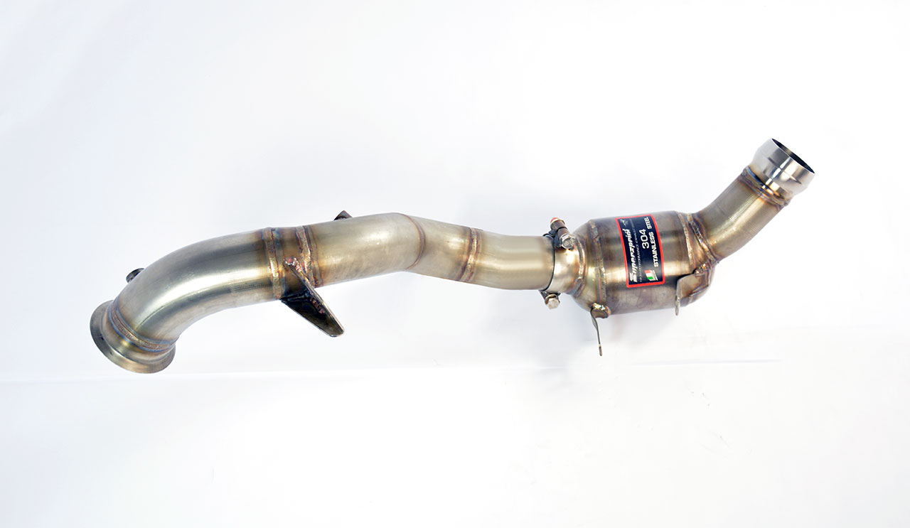 Downpipe Rechts + Sport Metallkatalysator Ersetzt den Primär-Kat (-Primärkat-Entfall + GPF) (RHD - LHD)