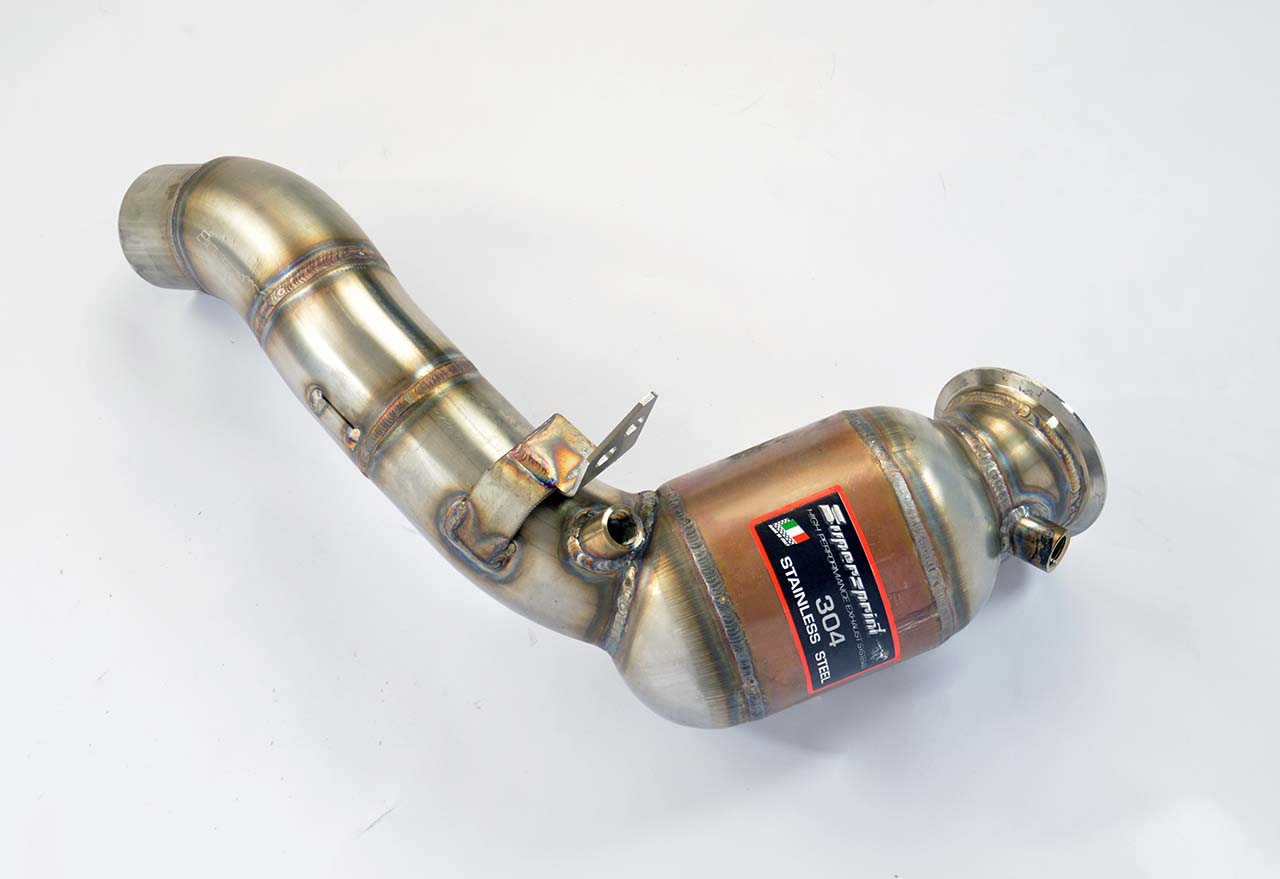 Turbo downpipe kit + Metallic catalytic converter Left