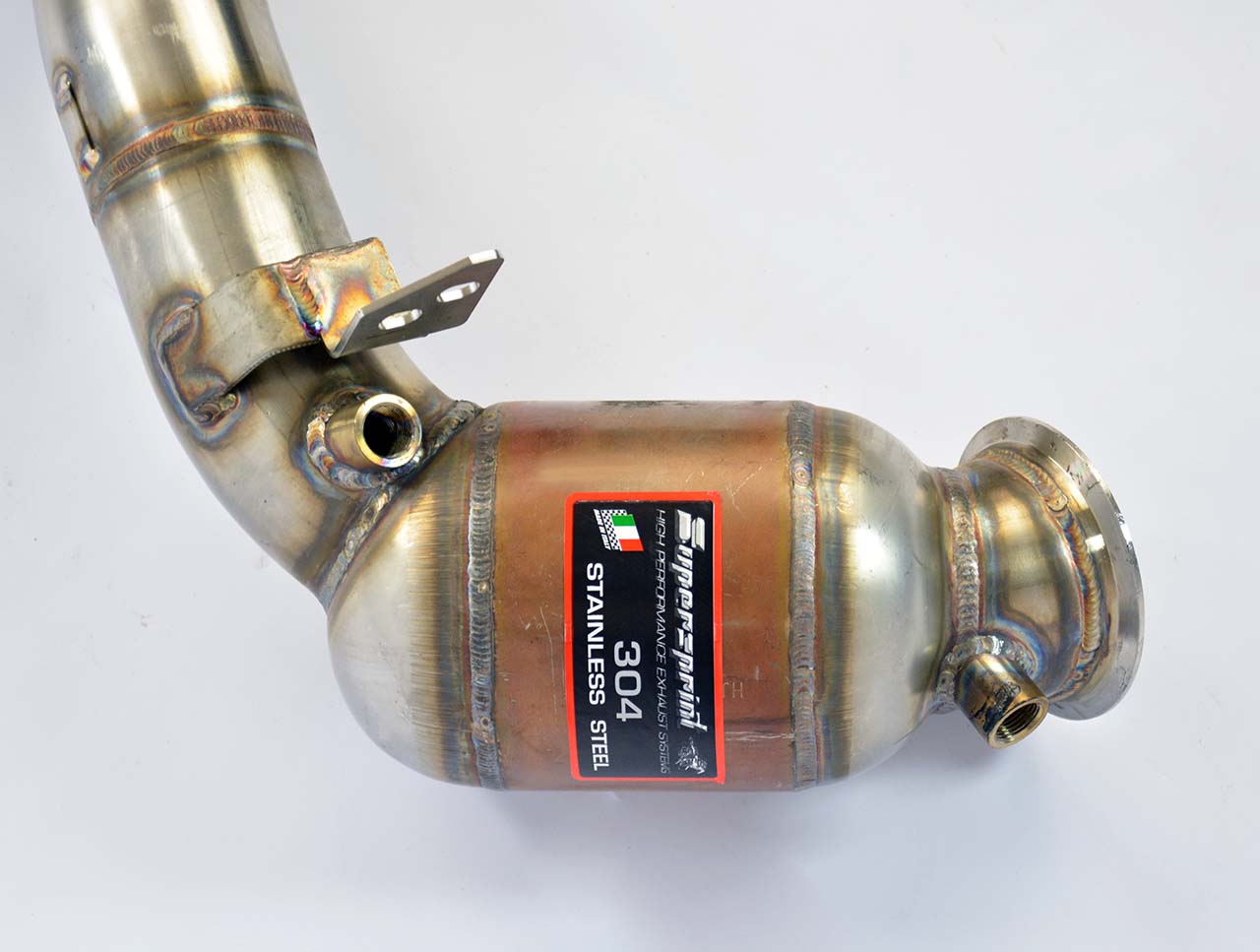 Turbo downpipe kit + Metallic catalytic converter Left