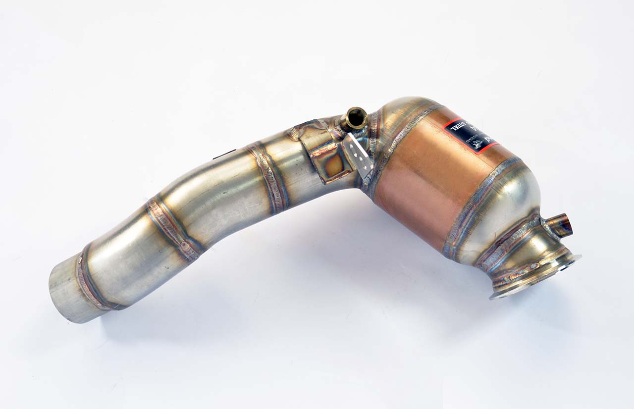 Kit tubo turbina + Catalizzatore metallico destro