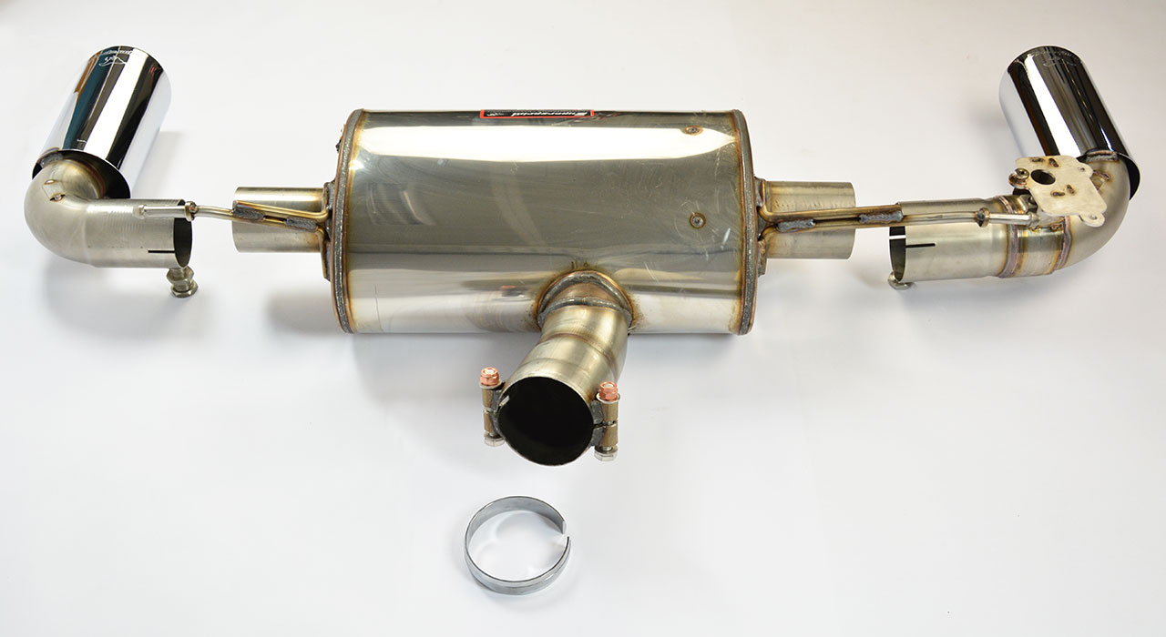 Endschalldämpfer Rechts O100 - Links O100 mit Klappe