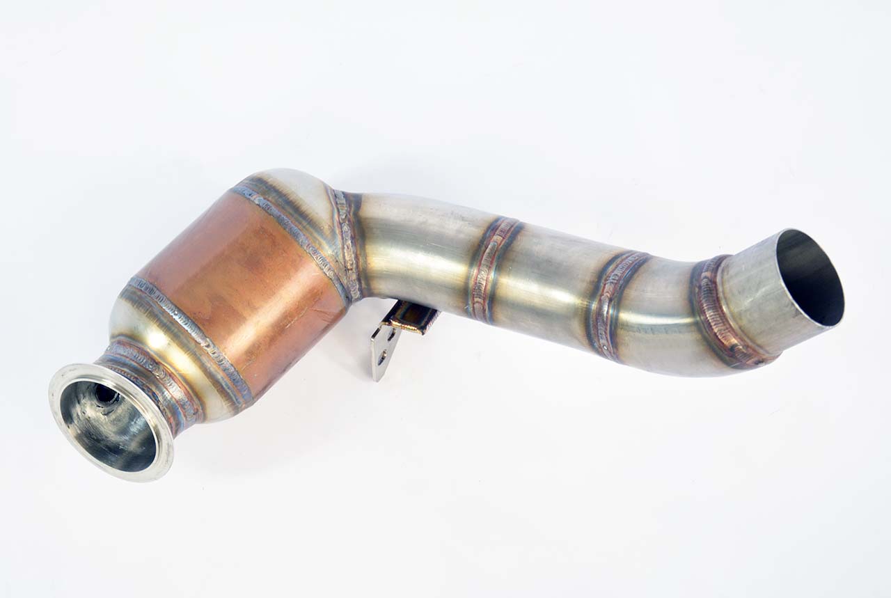 Turbo downpipe kit + Metallic catalytic converter Right