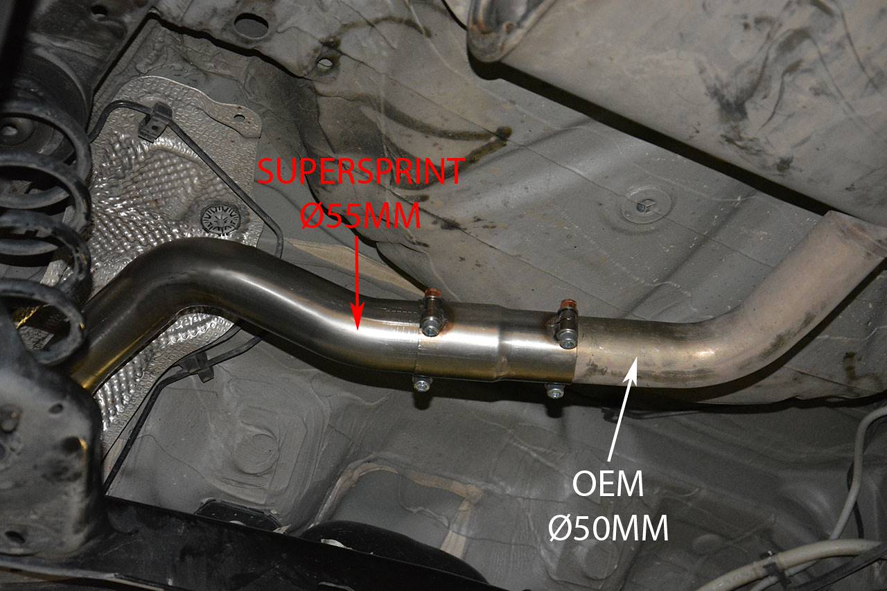 Centre pipe (Replace OEM centre exhaust)