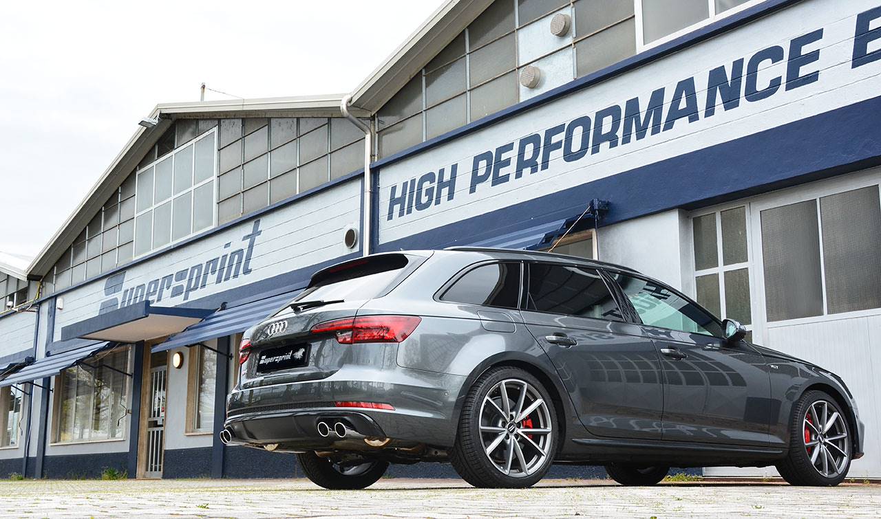 AUDI S4 Quattro (Berlina + Avant) 3.0 TFSi V6 (354 PS) -> Supersprint komplett-Auspuffanlage mit Klappe