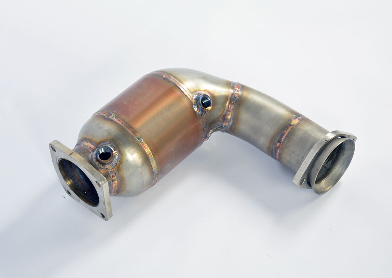 Rear exhaust Right - Left Racing +  Metallic catalytic converter 100CPSI