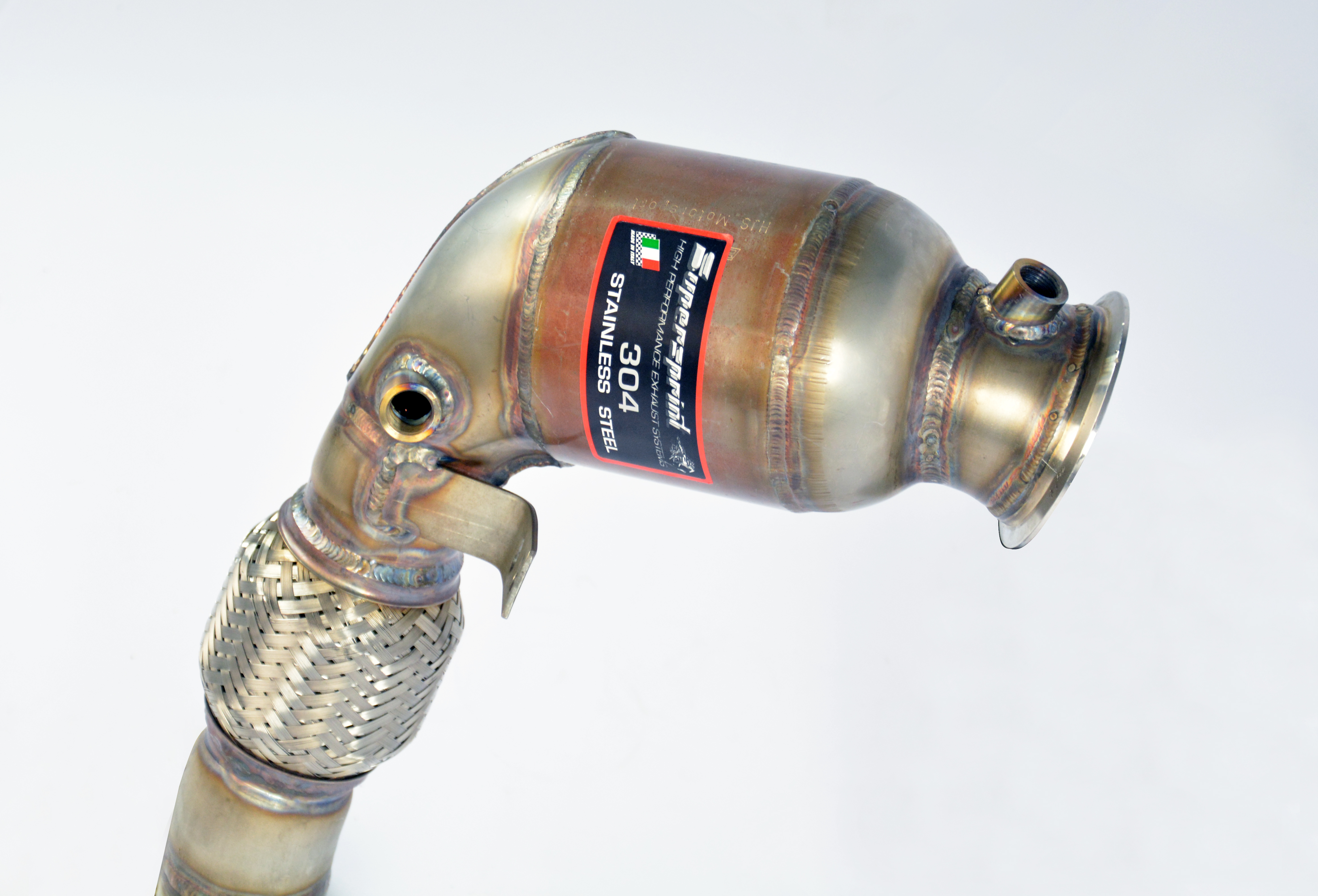 Turbo downpipe kit +  Metallic catalytic converter Right