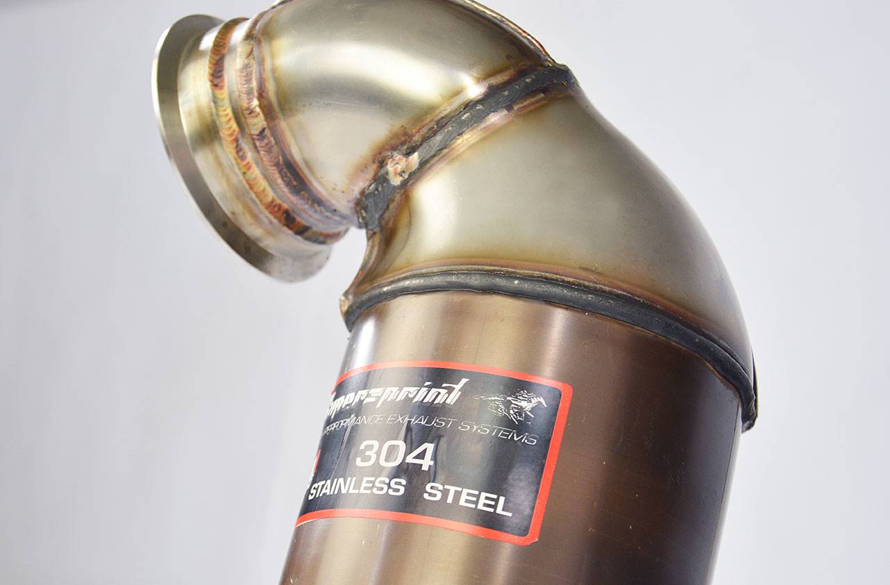 Turbo downpipe kit mit Sport Metallkatalysator WRC 100 CPSI