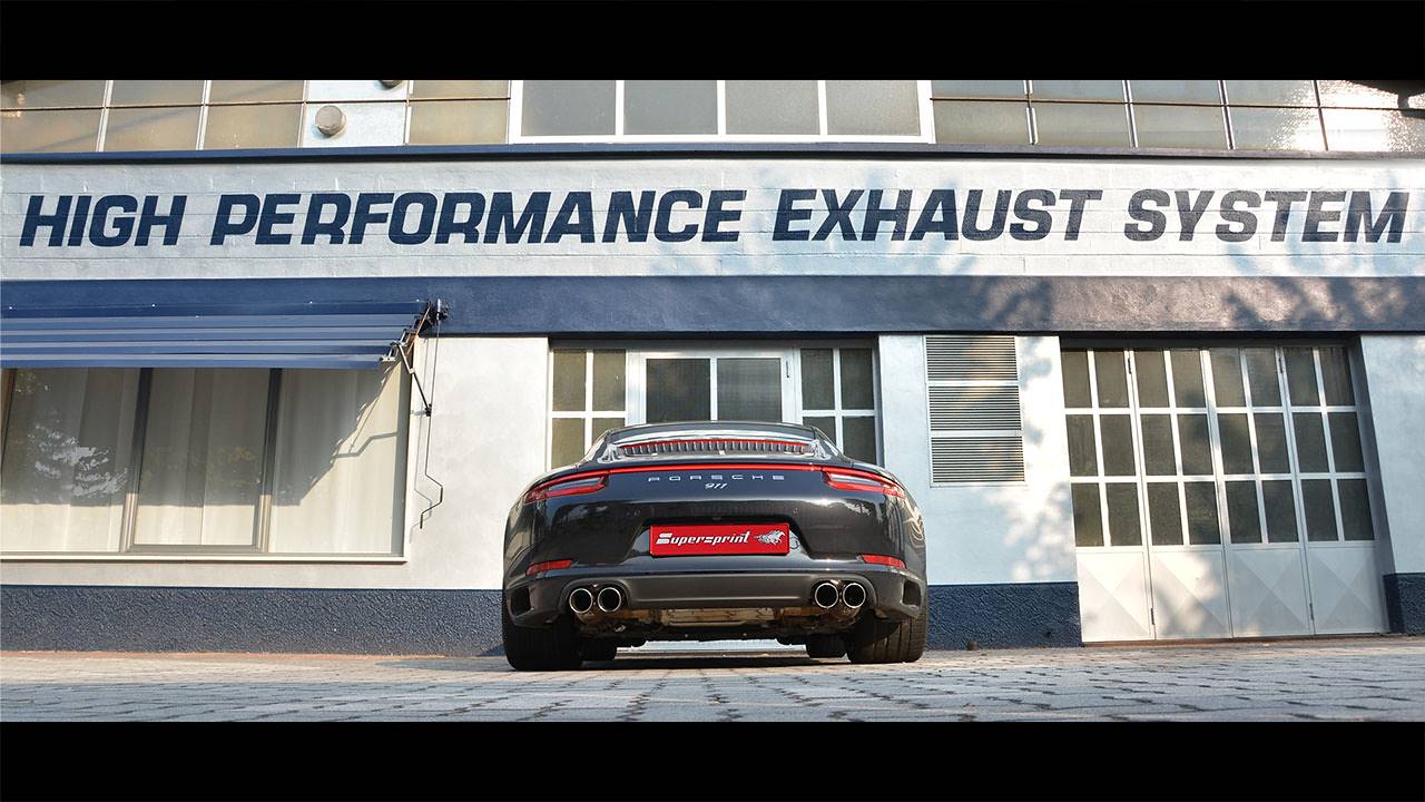 Porsche Carrera 4S 991 3.0i Turbo (420 Hp) - Supersprint Anlage ab Katalysator mit Klappe