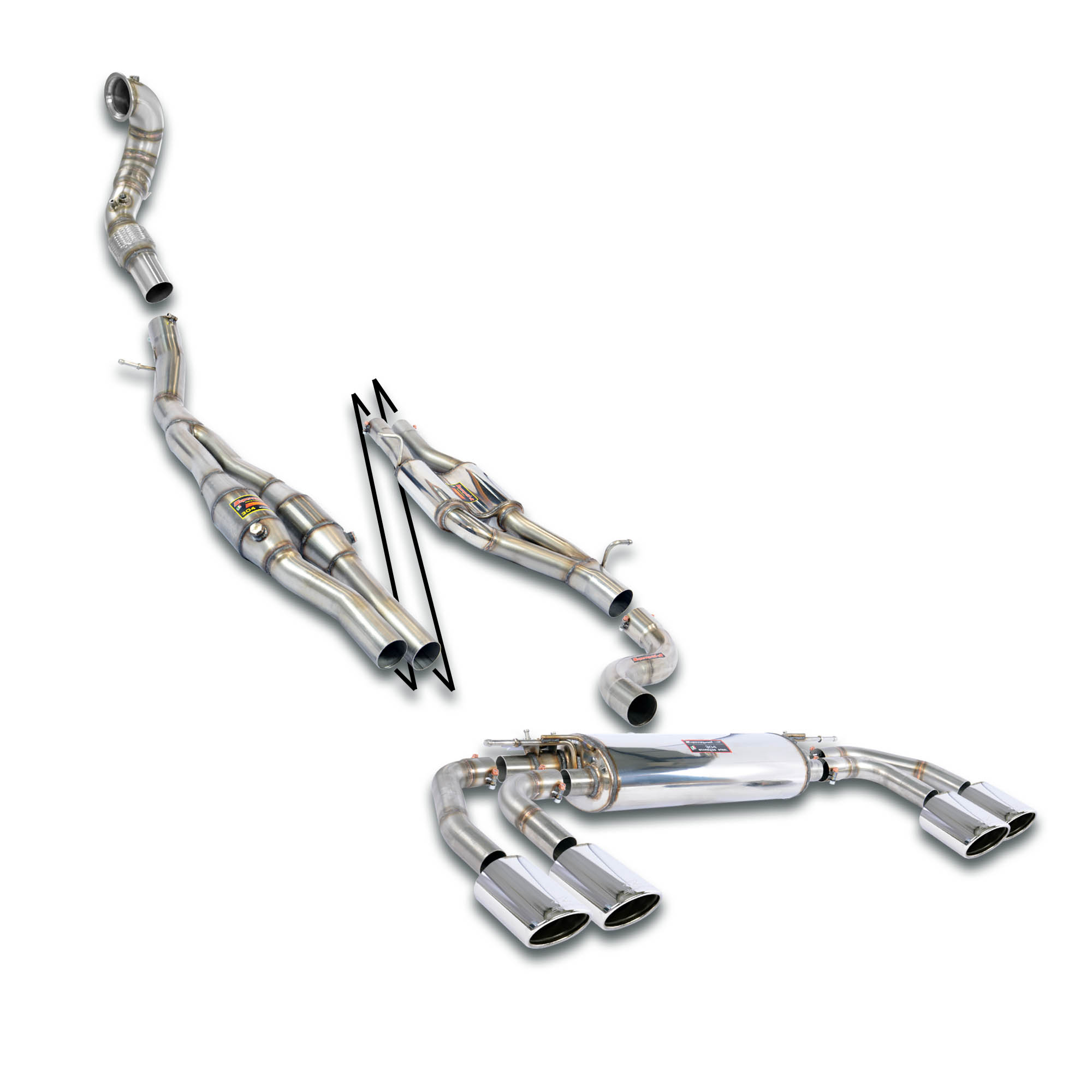 VW GOLF VIII R 20 Years Limited Edition 2.0 TFSI (333 Hp - models with GPF) 2023 -> Twin Pipe System (with valve)