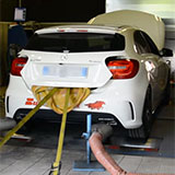 Mercedes A250 W176 4matic mit Supersprint komplett-Auspuffanlage - Dyno