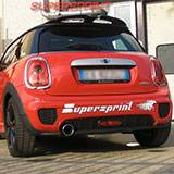 Mini Cooper F56 with Supersprint exhaust: centre pipe and rear muffler