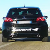 PEUGEOT 308 GTi 1.6 16v (270 PS) mit Supersprint komplett-Auspuffanlage