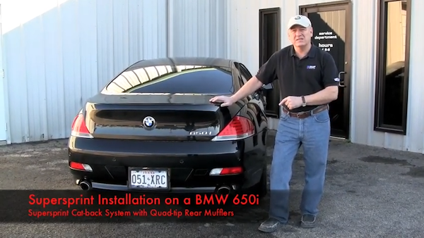 Supersprint BMW 650i Exhaust Installation with Sound Clips