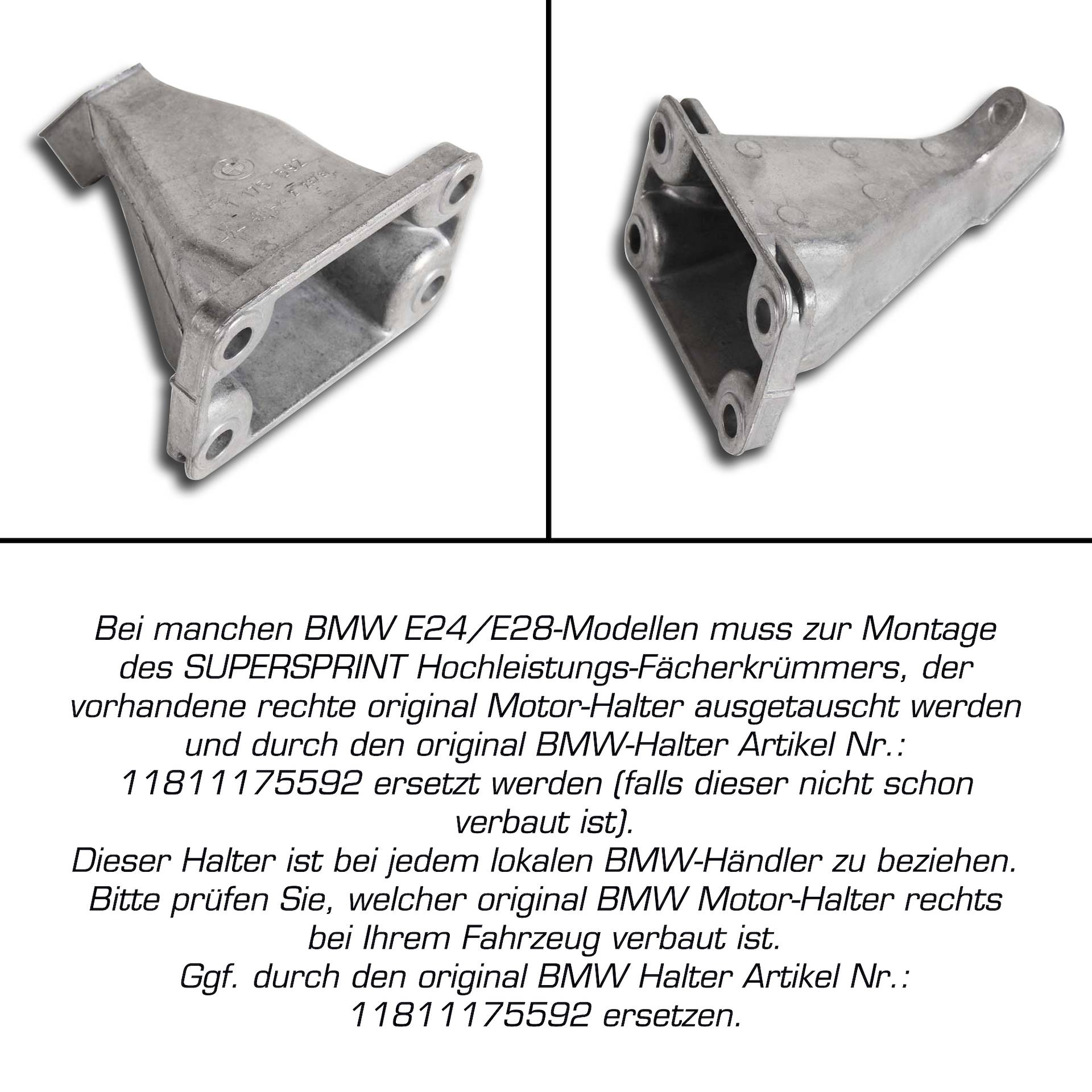 Fächerkrümmer + Verbindungsrohrsatz für Serien Katalysator<br>(Left Hand Drive)