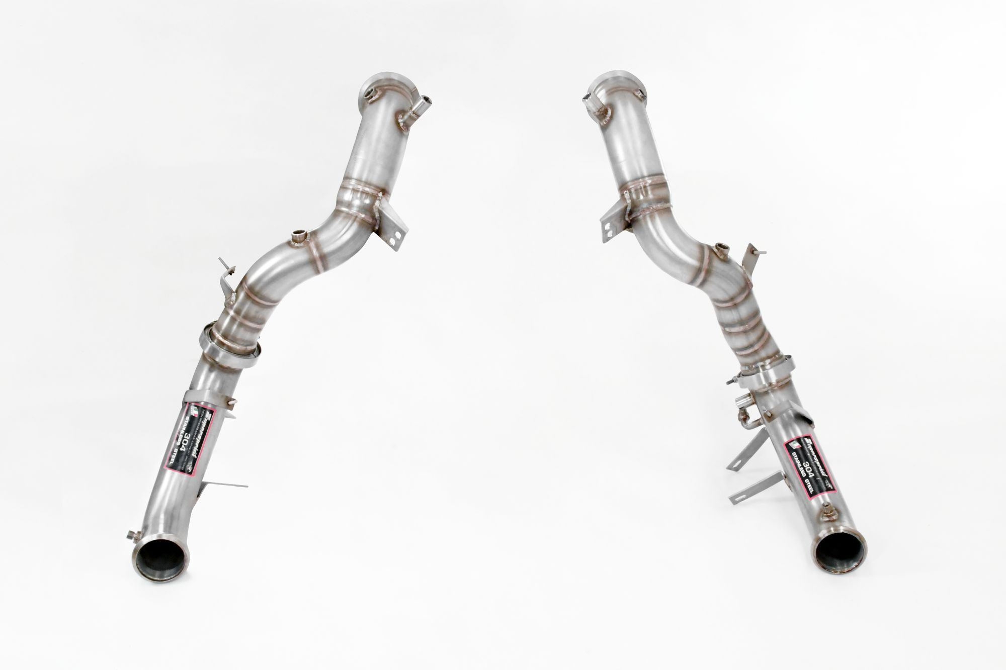 Downpipe Rechts + Links<br>(Für Katalysator Ersatz + GPF)<br>Mit Anschluss für Druck Sensoren / EGT
