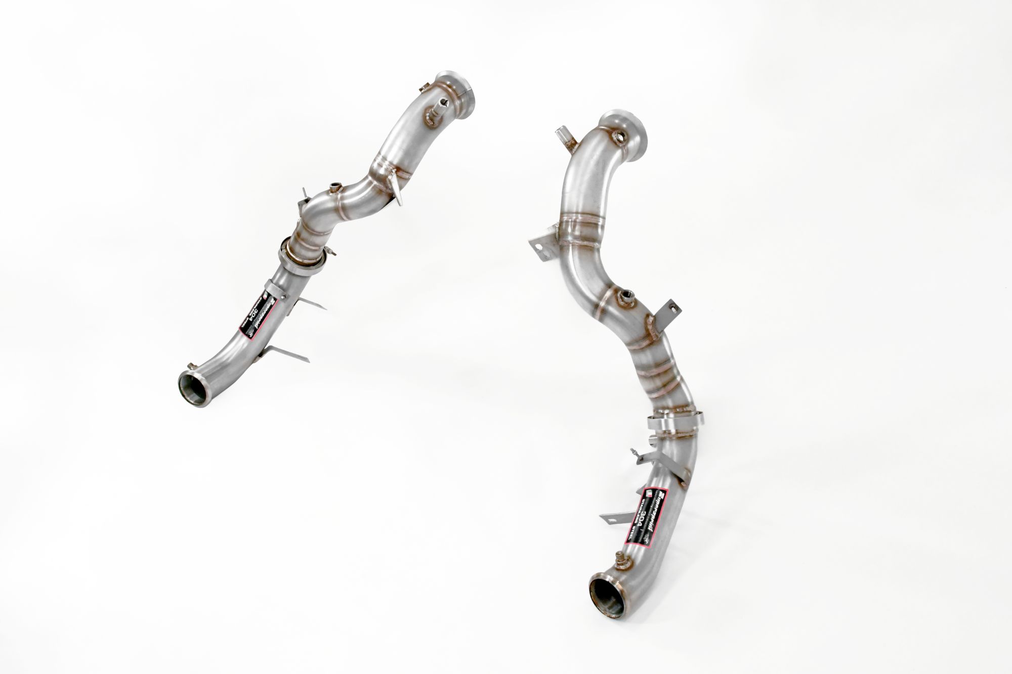 Downpipe Rechts + Links<br>(Für Katalysator Ersatz + GPF)<br>Mit Anschluss für Druck Sensoren / EGT