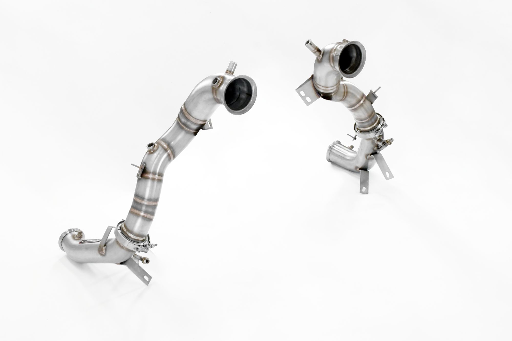 Downpipe Rechts + Links<br>(Für Katalysator Ersatz + GPF)<br>Mit Anschluss für Druck Sensoren / EGT