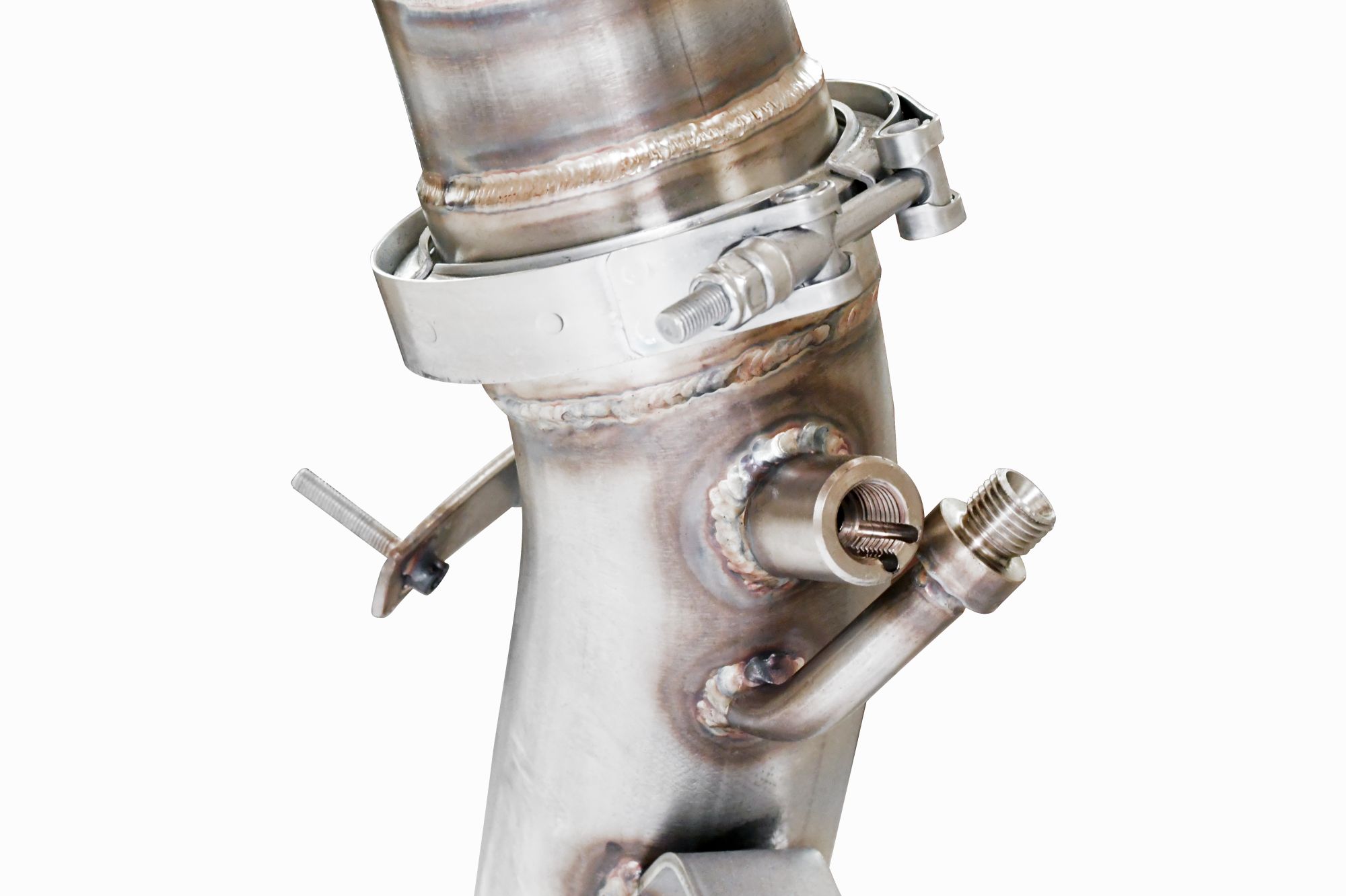 Downpipe Rechts + Links<br>(Für Katalysator Ersatz + GPF)<br>Mit Anschluss für Druck Sensoren / EGT
