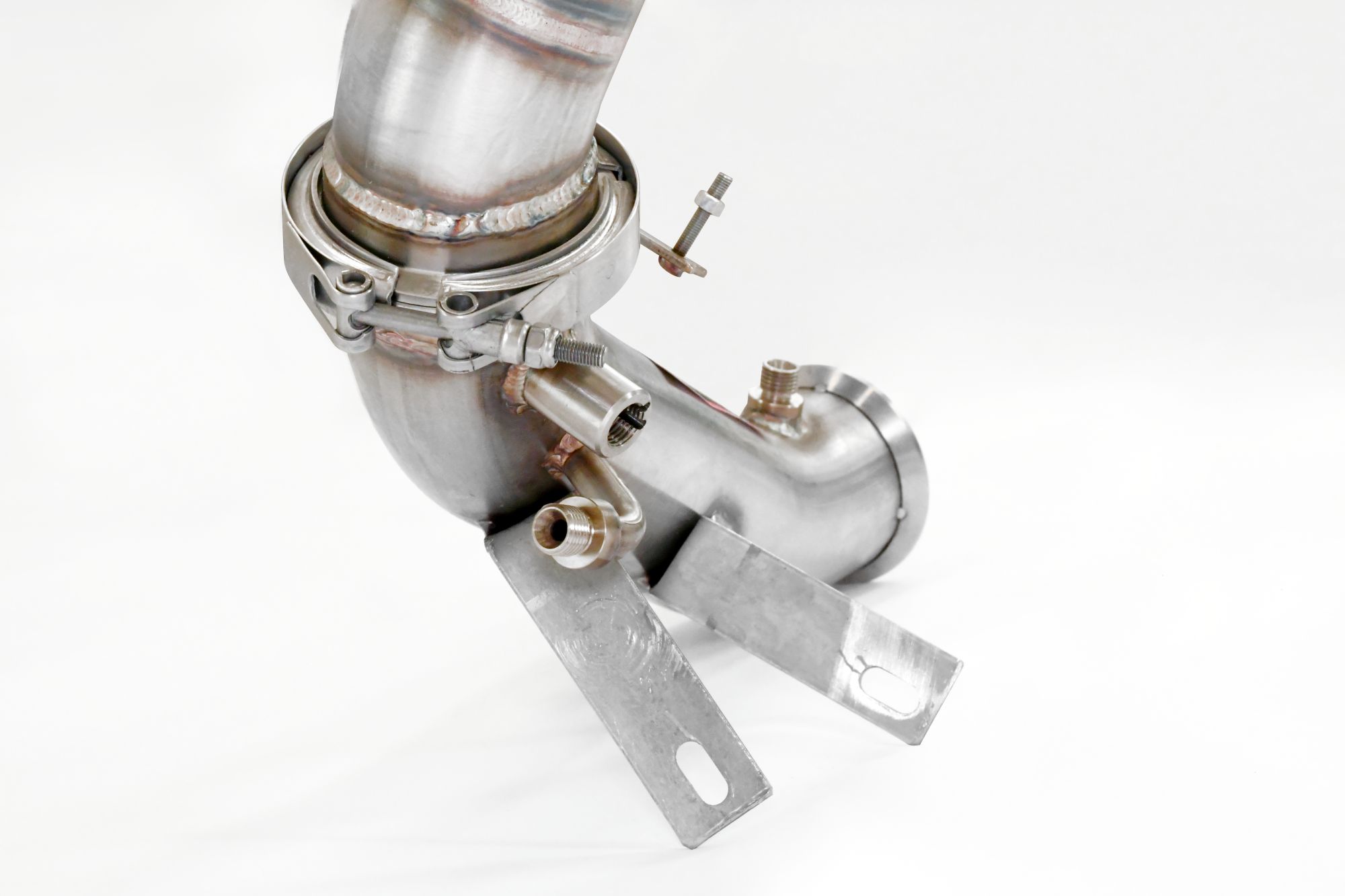 Downpipe Rechts + Links<br>(Für Katalysator Ersatz + GPF)<br>Mit Anschluss für Druck Sensoren / EGT