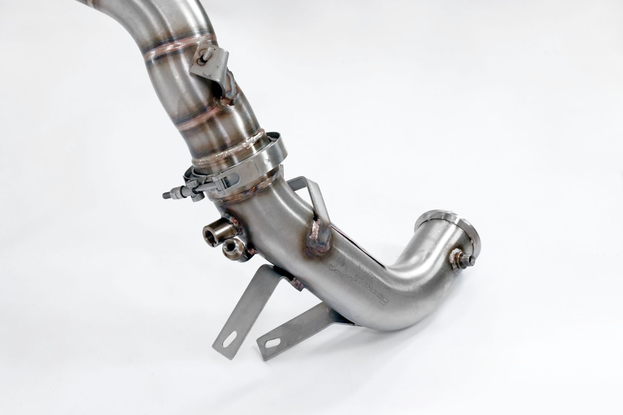 Downpipe Rechts + Links<br>(Für Katalysator Ersatz + GPF)<br>Mit Anschluss für Druck Sensoren / EGT