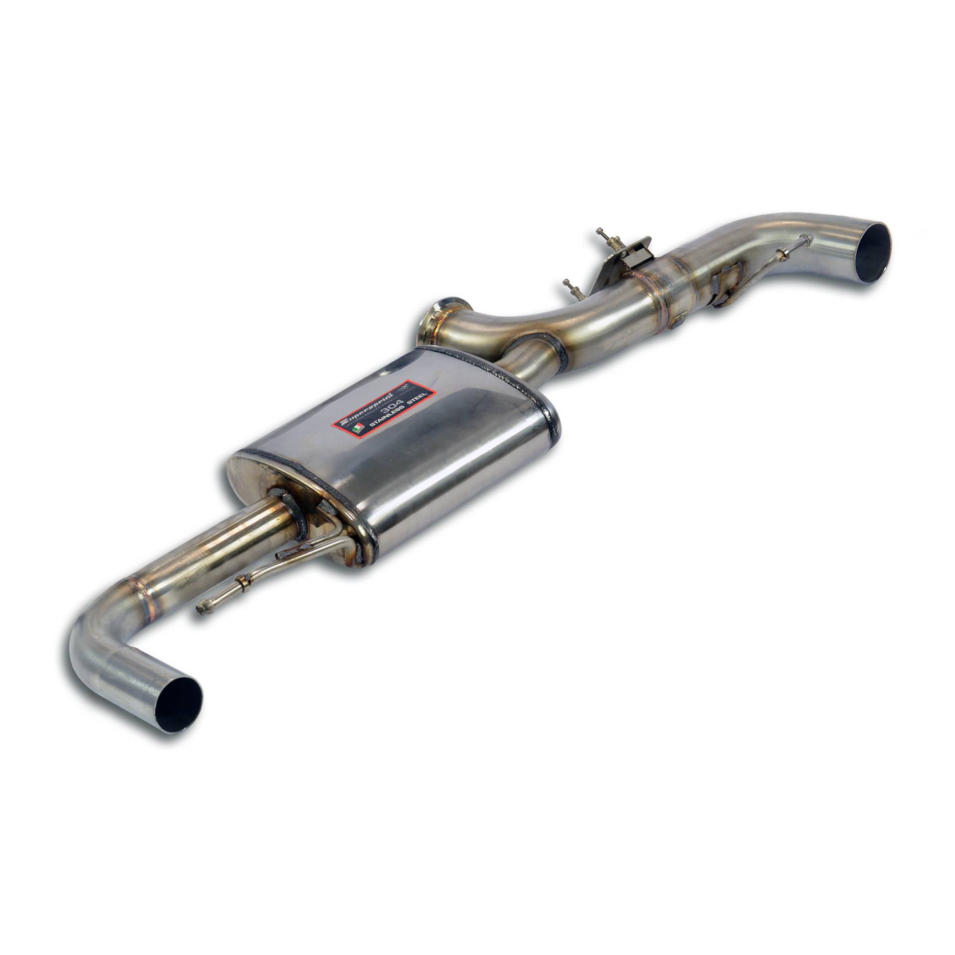 Dual Sound rear muffler right-left, with flap