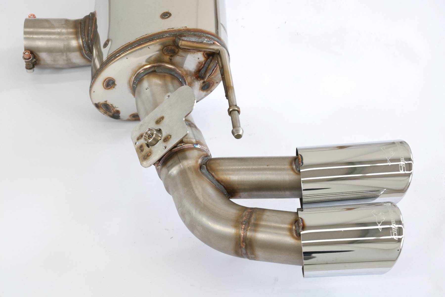 Rear exhaust 2 exit Right 100x75 - 2 exit Left 100x75, with valve