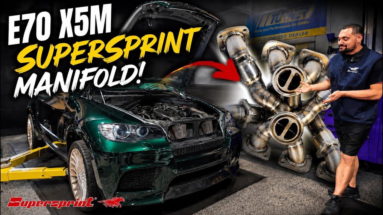 E70 X5M SUPERSPRINT Manifold (video by @ MR.TURBOHAND)