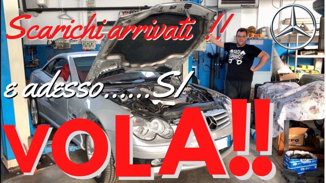 Mercedes SL 55 V8 Kompressor: scarico completo e rimappatura centralina!