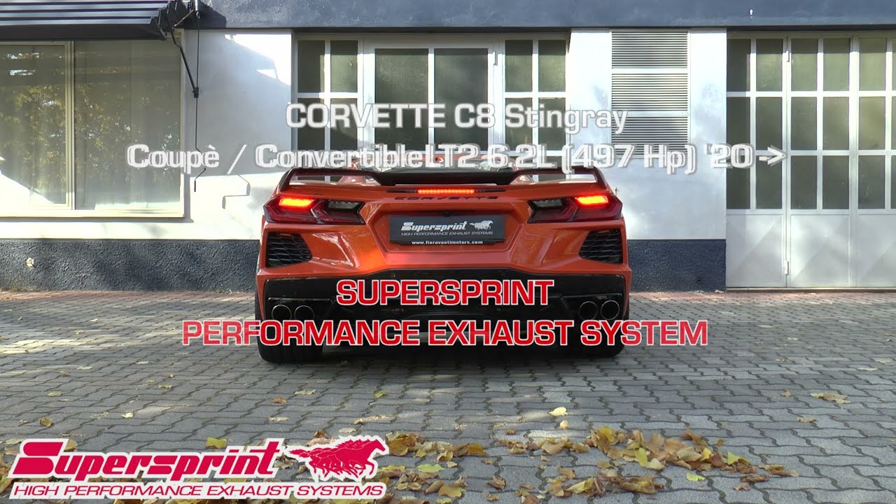 Supersprint exhaust for CORVETTE C8 Stingray Coupè / Convertible LT2 6.2L (497 Hp) '20