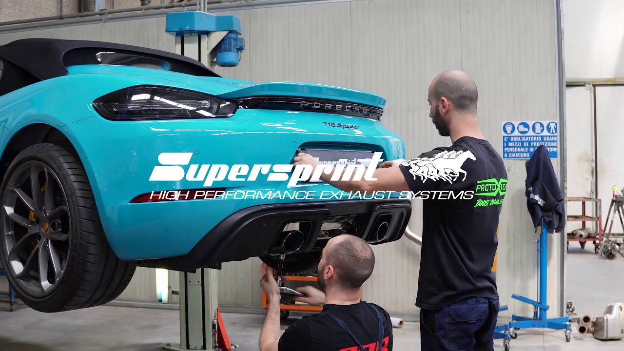 Supersprint Exhaust PORSCHE 718 BOXSTER Spyder 4.0L (420 Hp - models with GPF) 2019 -> (with valve)